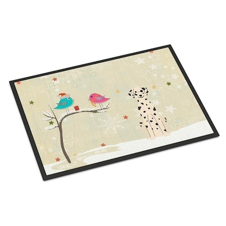 Carolines Treasures Carolines Treasures BB2569MAT Christmas Presents Between Friends Dalmatian Indoor or Outdoor Mat; 18 x 0.25 x 27 in. BB2569MAT
